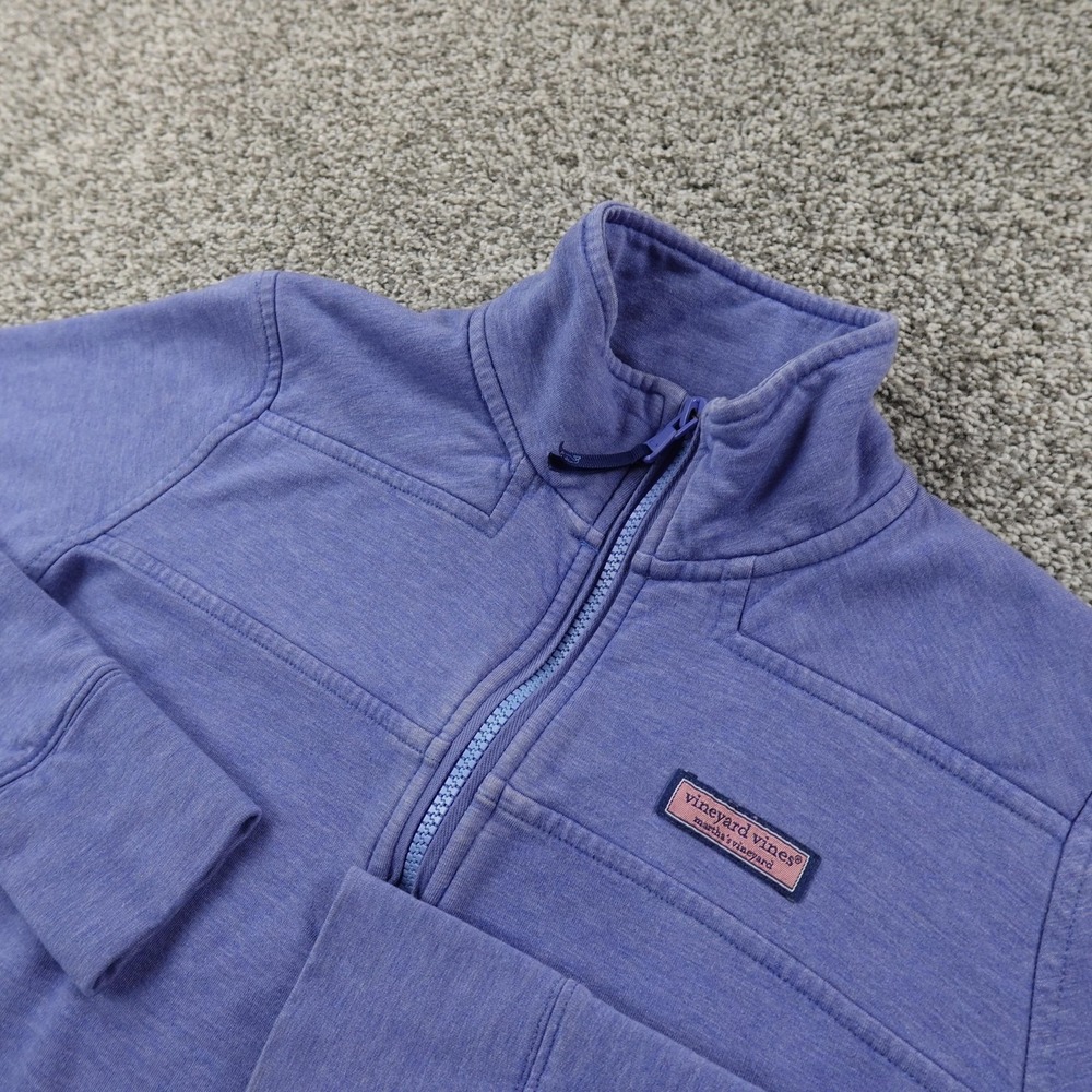 Vineyard Vines Sweater Womens XXS Blue Shep Shirt 1/4 Zip Mock Neck Pullover Top